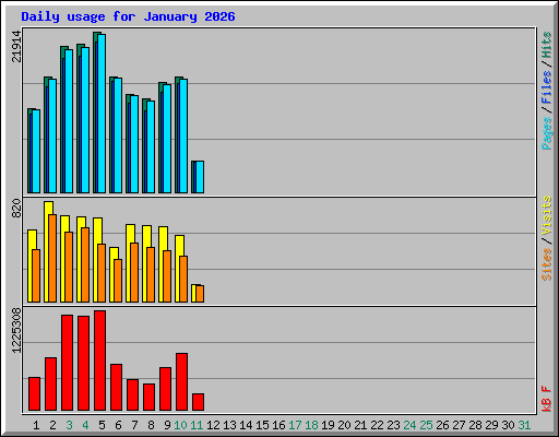 Daily usage for January 2026