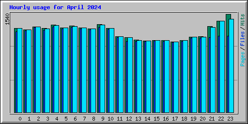Hourly usage for April 2024