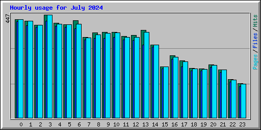 Hourly usage for July 2024