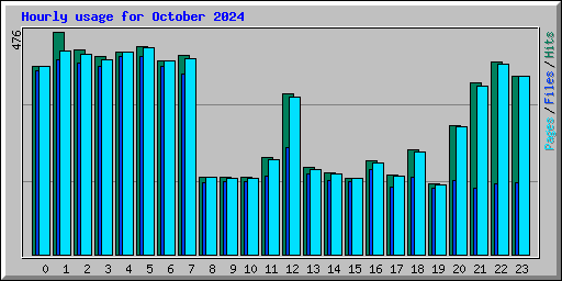 Hourly usage for October 2024