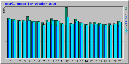 Hourly usage for October 2025